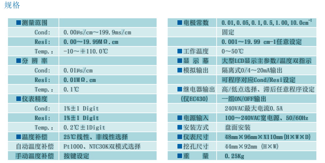 电阻率测定仪 EC-430/EC-410