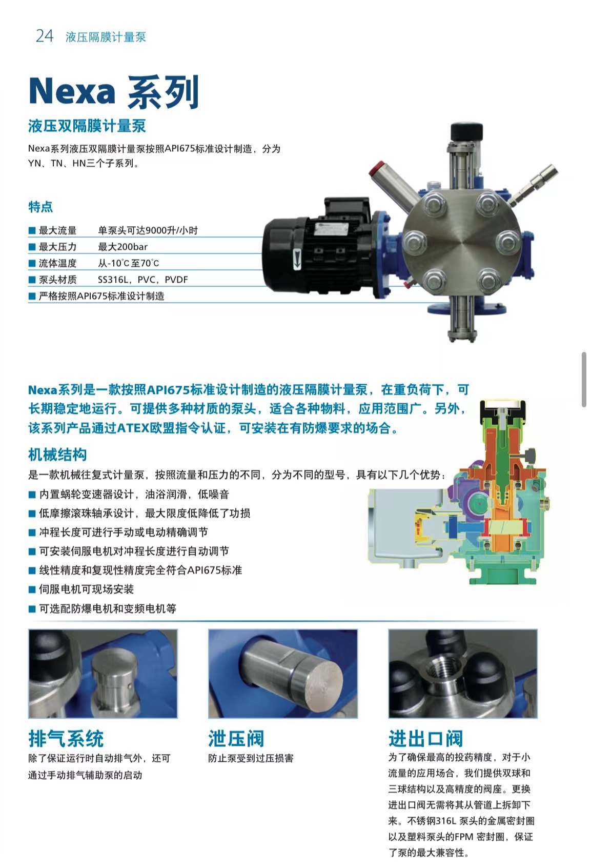 液压双隔膜计量泵 - SEKO液压隔膜计量泵